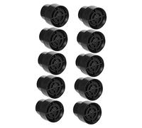 Lurrose 10 Pezzi piedini in gomma tappi Protezioni per mobili per pavimenti in legno impugnature slittata coprigambe per sedie nere copri piedi sedia neri emulsione Black