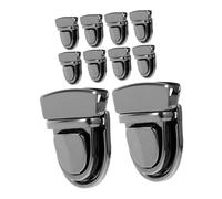 Lurrose 10 Set Serratura a Becco D'Anatra Borsetta Fissare Hardware Fermo Chiusura Fibbia per Borsa Accessori Fai da Te Borsa Fermagli Borsa Serratura della Borsa Ferro da Stiro Black
