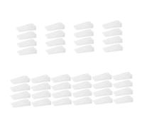 Lurrose 10 Set Tappetino Per Mobili Misurare Rialzi Letto Regolabili Legno Duro Reser Di Mobili a Distanziatore Per Zeppe Di Livellamento Della Tabella Chiari Pvc 4 Pezzi*10