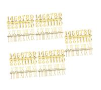 Lurrose 10 Set Targa 'orologio Numeri Di Orologio Numero Di Grandi Dimensioni Accessori ' i Romani Kit i ' Fai Da Te Golden Plastica