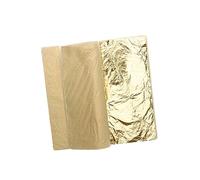 Lurrose 100 Fogli Foglia Oro Imitazione per Decorazione Doratura e Fai da Te Carta Foglia Liscia per Interni e Mobili