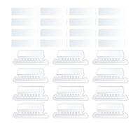 Lurrose 100 Linguette per Cartelle Sospese Trasparenti in Pvc Inserti Cartacei Sostituibili, Divisori per Raccoglitori Schede Staccabili, Etichette per Archiviazione Ufficio e Documenti