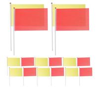 Lurrose 100 Mini Bandiere Portatili Colorate 14X21Cm, Piccole Bandiere a Mano per Addobbi di Carnevale e Atmosfere Festive, Resistenti e Leggere