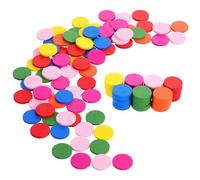 Lurrose 100 pezzi Dischi Rotondi in Colorati Sussidi Didattici per Matematica Decorativi Ecologici e Facili Usare per Scuola Elementare e Manualità
