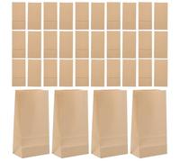 Lurrose 100 pezzi Sacchetti Kraft in Carta Riutilizzabili per Stoccaggio Alimenti Confezionamento Regali e Organizzazione Piccoli Oggetti Buste Resistenti per Tè e Dolcetti