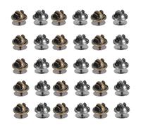 Lurrose 100 Set di Dorsi per Spille a Farfalla in Metallo Nero e Bronzo Antico Perni Piatti da 10 MM Supporti per Spille da Bavero e Cappelli Chiusura Sicura per Progetti Fai-da-Te e