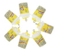Lurrose 10pezzi Ciondoli Per Collane Forma Popcorn Ciondoli Forma Popcorn Accessori Per Gioielli Fai Da Te Forniture Per Creazione Gioielli Portachiavi