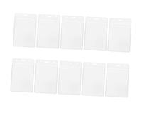 Lurrose 10pezzi Portabadge Impermeabili Custodie Trasparenti Per Carte Identità e Distintivi Design Doppio Lato Per Lavoro e Eventi