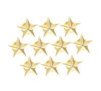 Lurrose 10pezzi Spille a Forma di Stella a Cinque Punte in Lega Oro, Distintivi Decorativi Facili da Attaccare per Vita Quotidiana e Feste Speciali