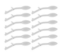 Lurrose 12 Ganci Appendiabiti in Plastica Bianca per Ingresso - Ganci Multiuso per Cappotti Cappelli e Accessori - Supporti Salvaspazio per Armadio e Guardaroba Senza Viti