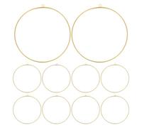 Lurrose 12 Pezzi Anello di Metallo per Ghirlande da 120mm, Cornice Rotonda Apribile in Acciaio Inox e Rame, Base Versatile per Decorazioni Boho e Composizioni Floreali da Parete