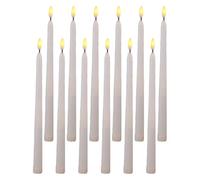 Lurrose 12 Pezzi Luce LED senza Fiamma Bianca Compatta e Sottile in Plastica per Decorazioni Festa e Halloween Alimentazione 2 Batterie Aaa Non Incluse