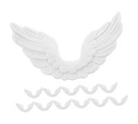 Lurrose 12 Pezzi Mestieri di Natale Che Hanno Artigianali per Scarpe Decorazione di d'Angelo Decorazione di Angeli Mestiere di Angelo di Natale Mini Plastica Bianca