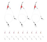 Lurrose 12 Terminali Filo Guida in Acciaio Bianco Anti-morso per Pesca a Esche Artificiali Capo Pesca Resistente Alta Resistenza per Acqua Salata Accessori Lenze per Luccio in