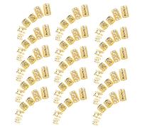 Lurrose 120 Pezzi Set di Gioielli per Chioma Dreadlock in Metallo Oro Clip e Anelli per Trecce, Accessori alla Moda e Resistenti per Styling Quotidiano e Performance su Palco