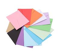 Lurrose 120pezzi Mini Buste Colorate Per Biglietti Carta Decorativa Per Matrimonio Compleanni e Conservare Messaggi e Note Ringraziamento