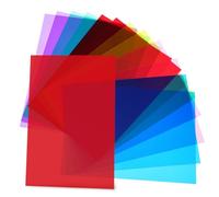 Lurrose 12pezzi Filtranti in Gel Pellicole Diffusori Di Luce in Pvc Filtri Per Illuminazione Fotografica Fogli Colorati Per Correzione Del Colore Gel Per Luci e Foto