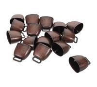 Lurrose 16 Campanelli in Ferro Rustici da 35mm per Animali Domestici e Bestiame, Campanacci di Mucca Antismarimento Suono Distintivo, Accessori Decorativi per Collari Esterni, Colore