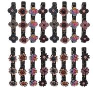 Lurrose 16 fermagli per capelli a coccodrillo con fiori, forcine decorative per donna, accessori per capelli per acconciature laterali, chignon e semi-raccolti.