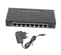 Lurrose 1pezzi Adattatore Splitter di Rete da 100 Mbps Porte per Desktop Ethernet Nero Compatibile con Dispositivi velocità Trasferimento File Rapida Indicatore Luminoso per Funzion