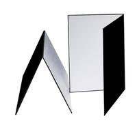 Lurrose 1pezzi Riflettore Fotografico Formato in Cartone Cartoncino Riflettente Pieghevole Nero Lato Per Lato Argentato Per Riflessi Accessorio Per Nature Morte e Foto Prodotti