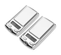 Lurrose 2 mini bilance da cucina digitali per alimenti e caffè, a forma di chiave per auto, portatili, tascabili, per gioielli, bilance elettroniche digitali per alimenti e cucina (senza batterie).