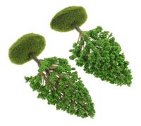 Lurrose 2 Pezzi Alberi da Strada in Miniatura Modello di Albero di Simulazione per Diorama e Tavolo di Sabbia, Decorazioni per Micropaesaggi Fai da Te, Accessori per Modellismo e Paesaggi