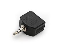 Lurrose 2 Pezzi Audio Sdoppiatore Maschio Adattatore Stereo Mono per Cuffie e Microfono Confezione Nero Ottimizzato per Trasferimento Audio Perdite