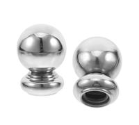 Lurrose 2 Pezzi Cappucci Pollici e Ringhiera per Inossidabile in Pali della Sfera Tappi Design Liscio e Diametro Interno 1,3 Recinzioni per Giardino e Spazi Commerciali