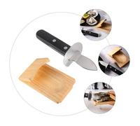 Lurrose 2 pezzi Coltello Apri Ostrich Acciaio Inossidabile con Morsetto in Bamboo per Aprire Ostriche Vongole e Capesante Facilmente Sicurezza Strumento Professionale per Colore Casuale