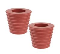 Lurrose 2 Pezzi Copertura in Gomma Color Terra per Inserto Ombrellone da Tavolo da Patio, Resistente alle Intemperie e Riduce la Pulizia in Aree Esterne Come Patio e Piscina