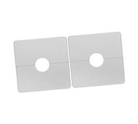 Lurrose 2 Pezzi Copripipe Quadrato Autoadesivo in ABS Resistente Copertura Decorativa per Tubo Doccia e Rubinetto Bagno Cucina Argento