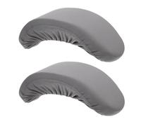 Lurrose 2 Pezzi Cuscino per braccioli per Sedia da Ufficio Copertura della Sedia del Computer coprisedia con Schienale Alto poggia Gomiti coprisedie per Ufficio Spugna Grigio