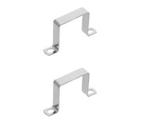 Lurrose 2 Pezzi Fissaggio Professionale con Collare Acciaio Inossidabile per Tubo Quadrato U per Impianti Idrici Balcone Facile Installazione e Resistente Carichi Elevati