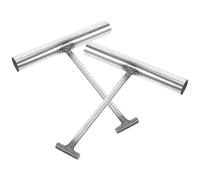 Lurrose 2 Pezzi Gancio Sollevatore Versatile Design Ottimizzato per Tombini in Acciaio Inossidabile a Forma di T Colore Argento per Manutenzione Municipale e Negozi Commerciali