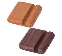 Lurrose 2 Pezzi Legno Design Elegante per Scrivania Portatelefono per Smartphone e Tablet per Scuola