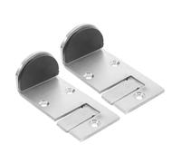 Lurrose 2 Pezzi Limitare la Marcia della Porta Piastra fermaporta limitatore della Porta fermaporta per carichi Pesanti Silver