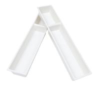 Lurrose 2 Pezzi Mangiatoia per Pollame in Plastica Bianca, Facile da Rimuovere e Riempire, Protezione Contro lo Sporco, per Gabbie di Uccelli e Polli