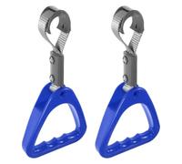 Lurrose 2 Pezzi Maniglia a Forma di Cerchio per Autobus e Metropolitana in Plastica Blu Design Ergonomico e Facile Installazione, Supporto per Anziani e Persone Disabilità nei Trasporti