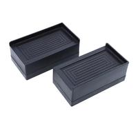 Lurrose 2 Pezzi Piedini Antiscivolo per Lavatrice e Mobili in Plastica Nero, Facili da Installare, Altezza 4cm, Accessori Multifunzionali per Frigorifero e Tavoli