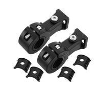 Lurrose 2 Pezzi Supporto per Luce LED in Lega di Alluminio Morsetto Resistente alla Corrosione e Installazione Sicura, Regolabile a 360° per Staffa Paraurti Moto Nero