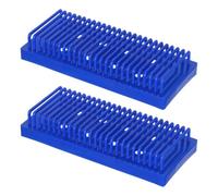 Lurrose 2 Pezzi Supporto per Vetrini da Microscopio in Plastica Blu 25 Slot per Asciugatura Rapida e Organizzazione Campioni per Processi di Colorazione in Laboratorio