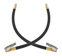 Lurrose 2 Pezzi Tubo di Prolunga per Pompa Gonfiaggio Pneumatici Veicoli e Ruote, Materiale Rame Acciaio Gomma, Portatile Connettore per Gonfiaggio Rapido