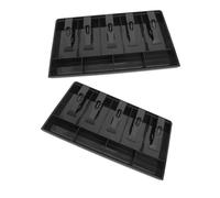 Lurrose 2 Pezzi Vassoio per Cassa con Scomparti Cassetto Porta Contanti in Resistente per Ufficio e Negozio per Organizzare Banconote e Monete