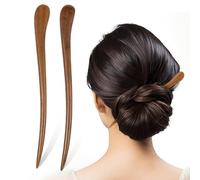 Lurrose 2 pezzi Vintage capelli bacchette di legno di sandalo forcine capelli decorazione per donne ragazza