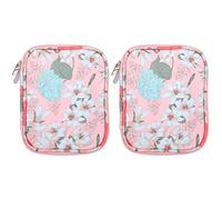 Lurrose 2 Pz Borsa Portaoggetti All'uncinetto Custodia Per Uncinetto Custodia Con Tasche a Rete Organizzatore Della Custodia Dell'uncinetto Portafilo Panno Oxford Marsupio Borsa a Rete