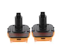 Lurrose 2 Set Adattatore per Batteria Li Ion Convertitore Alimentazione e con Porta USB Compatibile con Dewalt per e Emergenze