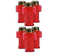 Lurrose 2 Set Candela Elettrica Decorativa Senza Per Cimitero E Giardino Luci Led Forma Per Defunti 3 Pezzi * 2