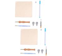 Lurrose 2 Set Musica di Lana Embroidery Kit Gadget casa ago Punch Needle Cerchi da Ricamo Aghi per Cucire a Mano Cucito Kit per la creazione di Ricami punzone ago Acciaio Inossidabile