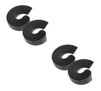 Lurrose 2 Set Superiore della Porta Automatico Fermaporta del Soggiorno Bloccante della Porta Cavo All'aperto Tappo più Vicino Serrature Tappi Schierato Plastica Black 2 Pezzi * 2